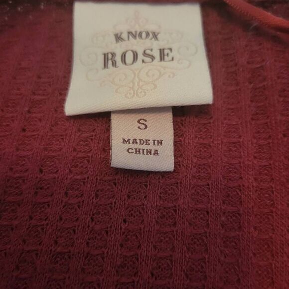 Knox Rose Women's Burgundy Cardigan Size Small - Picture 6 of 7